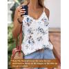 imageHOTOUCH Camisole for Women V Neck Spaghetti Strap Tank Tops Sleeveless Blouses Loose Fit2floral Blue