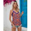 imageHOTOUCH Camisole for Women V Neck Spaghetti Strap Tank Tops Sleeveless Blouses Loose Fit5floral Red