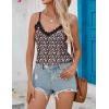imageHOTOUCH Camisole for Women V Neck Spaghetti Strap Tank Tops Sleeveless Blouses Loose Fit8floral Little Purple