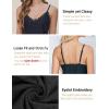 imageHOTOUCH Camisole for Women V Neck Spaghetti Strap Tank Tops Sleeveless Blouses Loose FitBlack