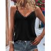 imageHOTOUCH Camisole for Women V Neck Spaghetti Strap Tank Tops Sleeveless Blouses Loose FitBlack
