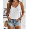 imageHOTOUCH Camisole for Women V Neck Spaghetti Strap Tank Tops Sleeveless Blouses Loose FitEyelet White