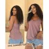 imageHOTOUCH Camisole for Women V Neck Spaghetti Strap Tank Tops Sleeveless Blouses Loose FitPink