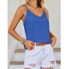 imageHOTOUCH Camisole for Women V Neck Spaghetti Strap Tank Tops Sleeveless Blouses Loose FitRoyal Blue
