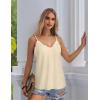 imageHOTOUCH Camisole for Women V Neck Spaghetti Strap Tank Tops Sleeveless Blouses Loose FitRuched Champagne