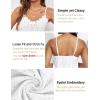 imageHOTOUCH Camisole for Women V Neck Spaghetti Strap Tank Tops Sleeveless Blouses Loose FitWhite
