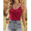 imageHOTOUCH Camisole for Women V Neck Spaghetti Strap Tank Tops Sleeveless Blouses Loose FitWine Red