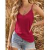 imageHOTOUCH Camisole for Women V Neck Spaghetti Strap Tank Tops Sleeveless Blouses Loose FitWine Red