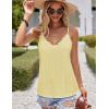imageHOTOUCH Camisole for Women V Neck Spaghetti Strap Tank Tops Sleeveless Blouses Loose FitYellow