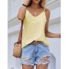 imageHOTOUCH Camisole for Women V Neck Spaghetti Strap Tank Tops Sleeveless Blouses Loose FitYellow