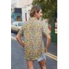 imageHOTOUCH Cotton Linen Button Down Shirt for Women V Neck Collared Blouse Casual Short Sleeve Tops with PocketFloral Yellow