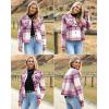 imageHOTOUCH Womens Flannels Fall Cropped Shacket Plaid Jacket Long Sleeve Button Down Coat 2024 Fall Fashion Trendy OutfitsFusica Flannel