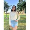 imageHOTOUCH Womens Lace Long Sleeve Tops Dressy Casual Blouses Pleated Work Shirts S3XLBeige