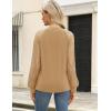 imageHOTOUCH Womens Lace Long Sleeve Tops Dressy Casual Blouses Pleated Work Shirts S3XLCamel