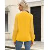 imageHOTOUCH Womens Lace Long Sleeve Tops Dressy Casual Blouses Pleated Work Shirts S3XLMustard