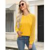 imageHOTOUCH Womens Lace Long Sleeve Tops Dressy Casual Blouses Pleated Work Shirts S3XLMustard