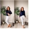 imageHOTOUCH Womens Lace Long Sleeve Tops Dressy Casual Blouses Pleated Work Shirts S3XLNavy Blue
