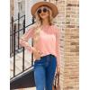 imageHOTOUCH Womens Lace Long Sleeve Tops Dressy Casual Blouses Pleated Work Shirts S3XLTangerine Coral