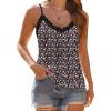 imageHOTOUCH Camisole for Women V Neck Spaghetti Strap Tank Tops Sleeveless Blouses Loose Fit8floral Little Purple