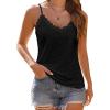 imageHOTOUCH Camisole for Women V Neck Spaghetti Strap Tank Tops Sleeveless Blouses Loose FitBlack