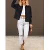 imageHOTOUCH Women Fashion Cropped Shacket Button Down Trendy Shacket Jackets Casual Long Sleeve Crop Shirts Jackets TopsBlack
