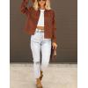 imageHOTOUCH Women Fashion Cropped Shacket Button Down Trendy Shacket Jackets Casual Long Sleeve Crop Shirts Jackets TopsBrown