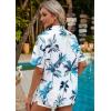 imageHOTOUCH Womens Hawaiian Shirts Button Up Casual Floral Tropical Shirt Summer Beach Shirt Cool Short Sleeve Blouse TopsAwhite Hawaii