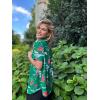 imageHOTOUCH Womens Hawaiian Shirts Button Up Casual Floral Tropical Shirt Summer Beach Shirt Cool Short Sleeve Blouse TopsGreen Xmas Hawaii