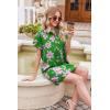 imageHOTOUCH Womens Summer Shirt Dress Short Sleeve Floral Shift Dress Casual Loose Flowy Beach Sundress with PocketsA02pink Floral Print