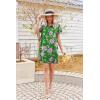 imageHOTOUCH Womens Summer Shirt Dress Short Sleeve Floral Shift Dress Casual Loose Flowy Beach Sundress with PocketsA02pink Floral Print