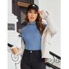 imageHOTOUCH Womens Turtleneck Long Sleeve Shirts Casual Basic T Shirts Lightweight Base Layer Solid Slim Fit TopsNavy Blue