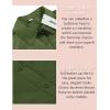 imageHOTOUCH Womens Cotton Basic Button Down Shirt Slim Fit Dress ShirtsArmy Green Slim Fit  a Size Up for Relaxed Fit