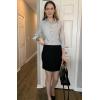 imageHOTOUCH Womens Cotton Basic Button Down Shirt Slim Fit Dress ShirtsBlack Stripe Slim Fit  a Size Up for Relaxed Fit