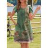 imageHOTOUCH Womens Summer Floral Beach V Neck Dresses Short Sleeve T Shirt Sundresses with Pockets 2025 Hawaiian VacationA01pa171