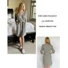 imageHOTOUCH Womens Robe Lightweight Short Knit Bathrobe Soft Ladies Sleepwear with Pockets02 Heather Grey