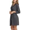imageHOTOUCH Womens Robe Lightweight Short Knit Bathrobe Soft Ladies Sleepwear with Pockets04grey