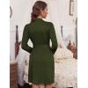 imageHOTOUCH Womens Robe Lightweight Short Knit Bathrobe Soft Ladies Sleepwear with PocketsArmy Green