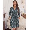 imageHOTOUCH Womens Robe Lightweight Short Knit Bathrobe Soft Ladies Sleepwear with PocketsP Grey Stars