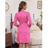 imageHOTOUCH Womens Robe Lightweight Short Knit Bathrobe Soft Ladies Sleepwear with PocketsPink Leopard