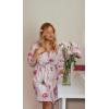 imageHOTOUCH Womens Robe Lightweight Short Knit Bathrobe Soft Ladies Sleepwear with PocketsPlight Pink Floral