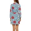 imageHOTOUCH Womens Robe Lightweight Short Knit Bathrobe Soft Ladies Sleepwear with PocketsPrint Mandala