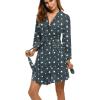 imageHOTOUCH Womens Robe Lightweight Short Knit Bathrobe Soft Ladies Sleepwear with PocketsP Grey Stars