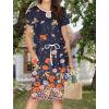 imageHOTOUCH Dresses for Women 2025 Summer Casual Beach Sundress Short Sleeve Shift Dress O Neck TShirt Dress with PocketsFloral 02