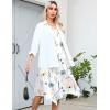 imageHOTOUCH Womens Casual Summer Dress Sleeveless Sundress Hankerchief Hem Midi Tank Dresses Beach Dress with PocketsPinkwhite