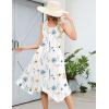 imageHOTOUCH Womens Casual Summer Dress Sleeveless Sundress Hankerchief Hem Midi Tank Dresses Beach Dress with PocketsPinkwhite