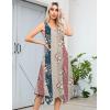 imageHOTOUCH Womens Casual Summer Dress Sleeveless Sundress Hankerchief Hem Midi Tank Dresses Beach Dress with PocketsStripe Floral