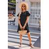 imageHOTOUCH Womens Summer Dress 2025 Short Sleeve ALine Mini Dress Casual Crew Neck Shift Dress Beach Sundress with Pockets01black