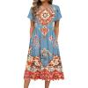 Orange Yellow Blue Floral