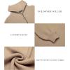 imageHOTOUCH Womens Casual Zip Up Lantern Long Sleeve Knit Sweater Dress Foldover Collar Loose Ribbed Pullover Jumper SweatersLight Khaki