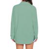 imageHOTOUCH Womens Linen Button Down Shirt Casual Long Sleeve Cotton Blouse Loose Fit Collared Work Gauze Tops with PocketGreen